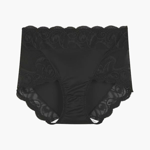Pack Of 3 Pretty Embroidery Floral Lace Breathable Fabric Panties For Women