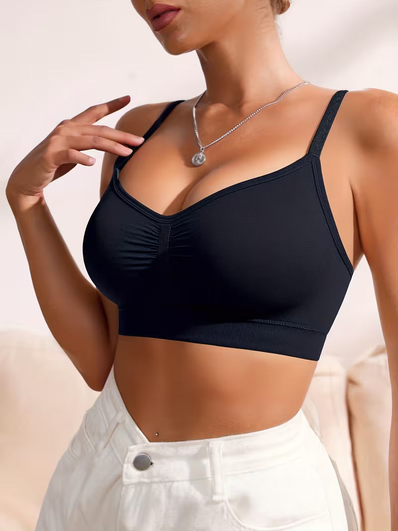3 pcs Soft Breathable Seamless Wire-Free Women's Sports Tank Top Bra