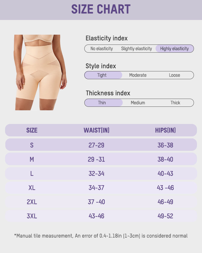 Women's High-Waisted Tummy Control Butt-Lift Shaper Shorts