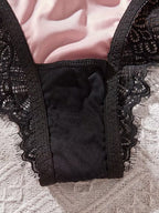 Set of Plus Size Sexy Lingerie for Women -Lace Trim and Deep V Neck High Stretch