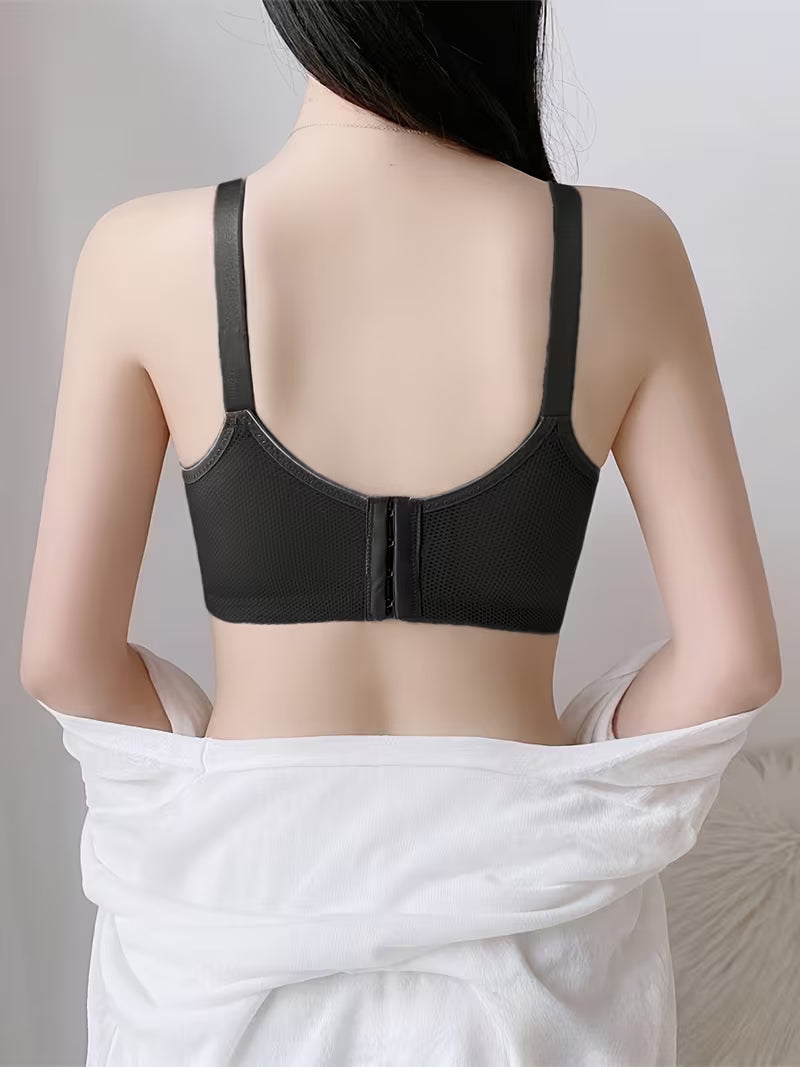 Chest-Lifting and Gathered Anti-Sagging with Thin Bra Without Rims / Sexy Lace Elegant (pink)