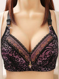 Chest-Lifting and Gathered Anti-Sagging with Thin Bra Without Rims / Sexy Lace Elegant (pink)