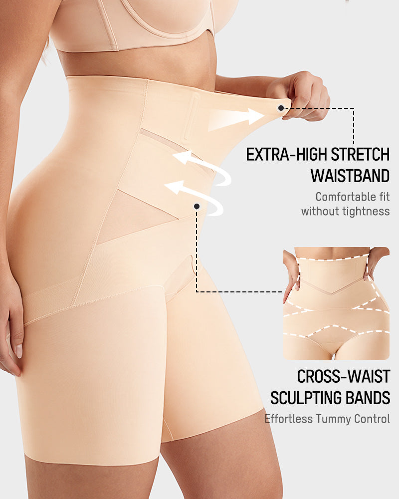 Women's High-Waisted Tummy Control Butt-Lift Shaper Shorts