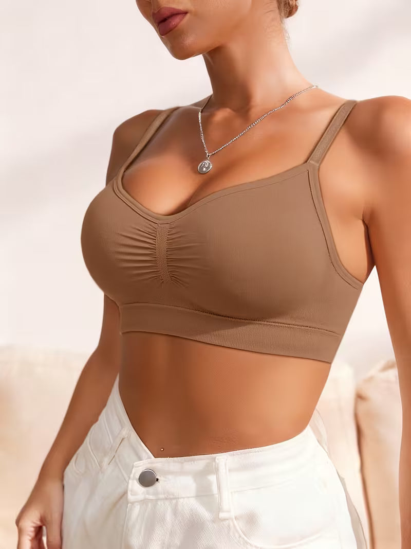 3 pcs Soft Breathable Seamless Wire-Free Women's Sports Tank Top Bra