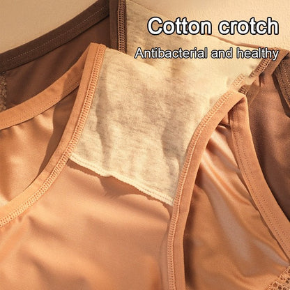 🌷(4 PCS) Sexy Seamless Double Strap Lace Silk Care Panties