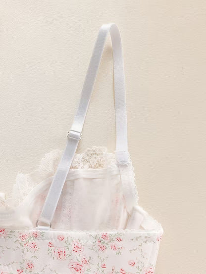 Set of 2 Women'S Bras with Underwire for Support And Shaping, Featuring Floral Lace Accents And Bow Decorations