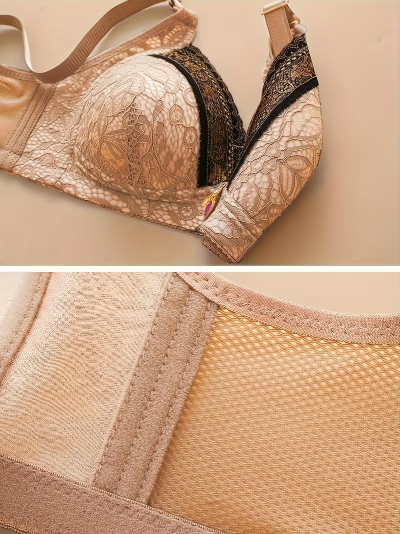 Chest-Lifting and Gathered Anti-Sagging with Thin Bra Without Rims / Sexy Lace Elegant
