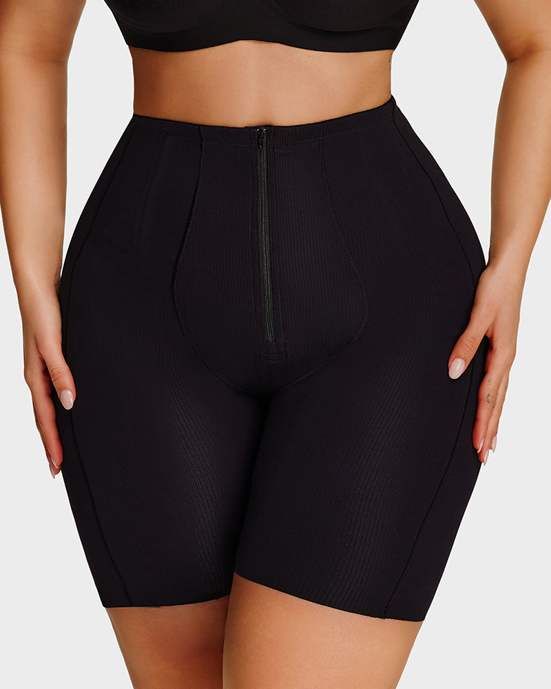 Women's High-Waist Zip-Up Shaping Shorts