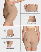 Women's High-Waist Zip-Up Shaping Shorts