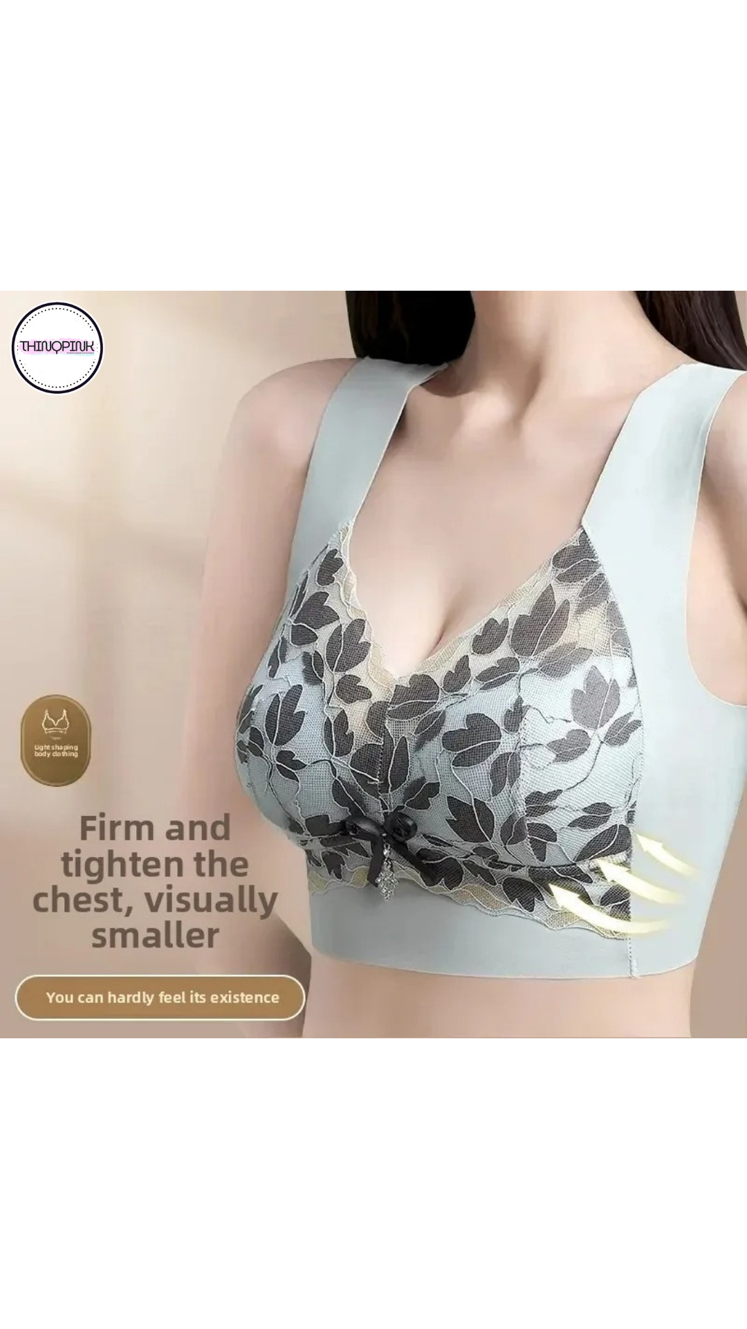 Pack of 5 Pcs Floral Lace Beautiful Wireless sport Seemless anti sagging vest Bra for women