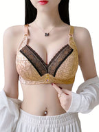 Chest-Lifting and Gathered Anti-Sagging with Thin Bra Without Rims / Sexy Lace Elegant