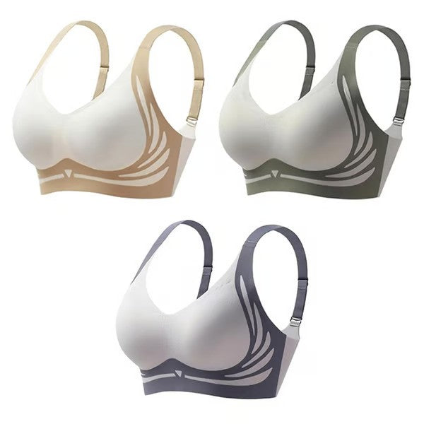 Buy 1 Get 3 Packs Of Comfy Lift And Anti-Sagging Bra For Women -Thinqpink