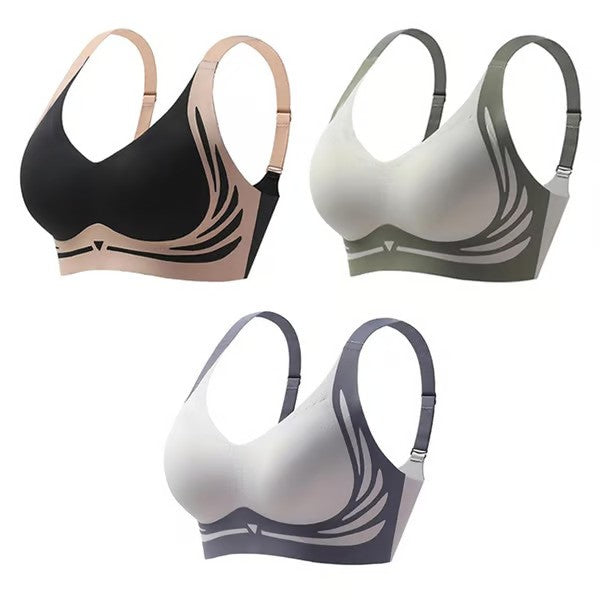 Buy 1 Get 3 Packs Of Comfy Lift And Anti-Sagging Bra For Women -Thinqpink