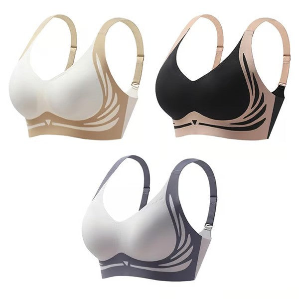 Buy 1 Get 3 Packs Of Comfy Lift And Anti-Sagging Bra For Women -Thinqpink