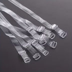 plastic straps with buckles on a dark gray background