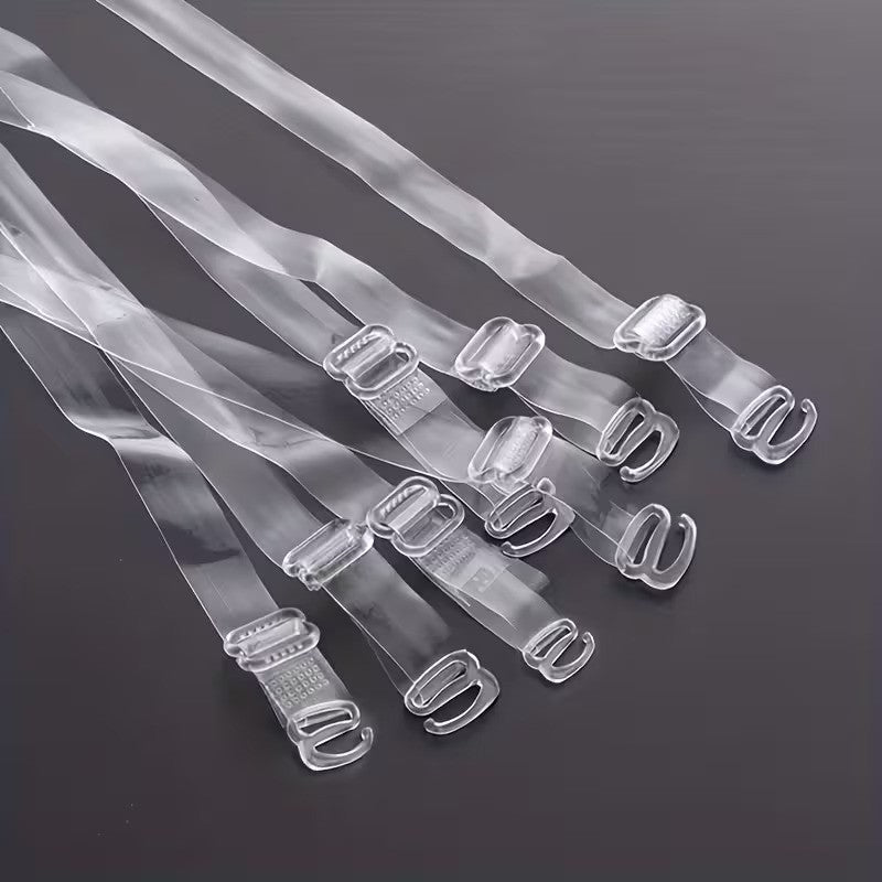 plastic straps with buckles on a dark gray background