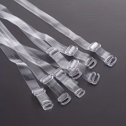 plastic straps with buckles on a dark gray background