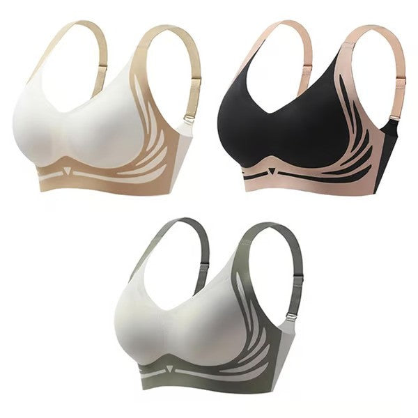 Buy 1 Get 3 Packs Of Comfy Lift And Anti-Sagging Bra For Women -Thinqpink
