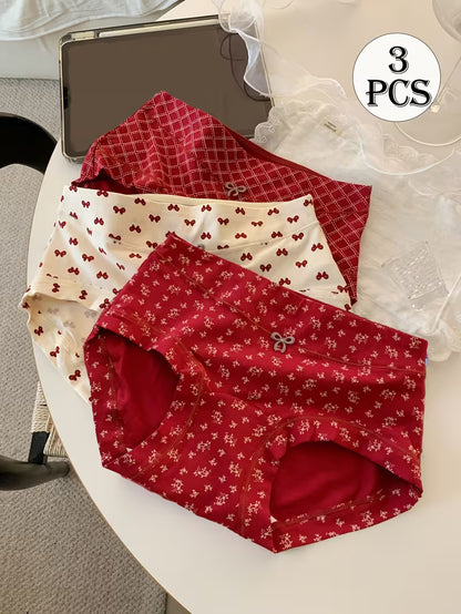Pack Of 3 Women Cotton Printed Panties | Comfortable Breathable Hipster for Ladies Underwear Combo